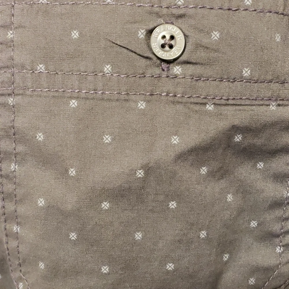 Wrangler ranch shirt grey long sleeve dotted white